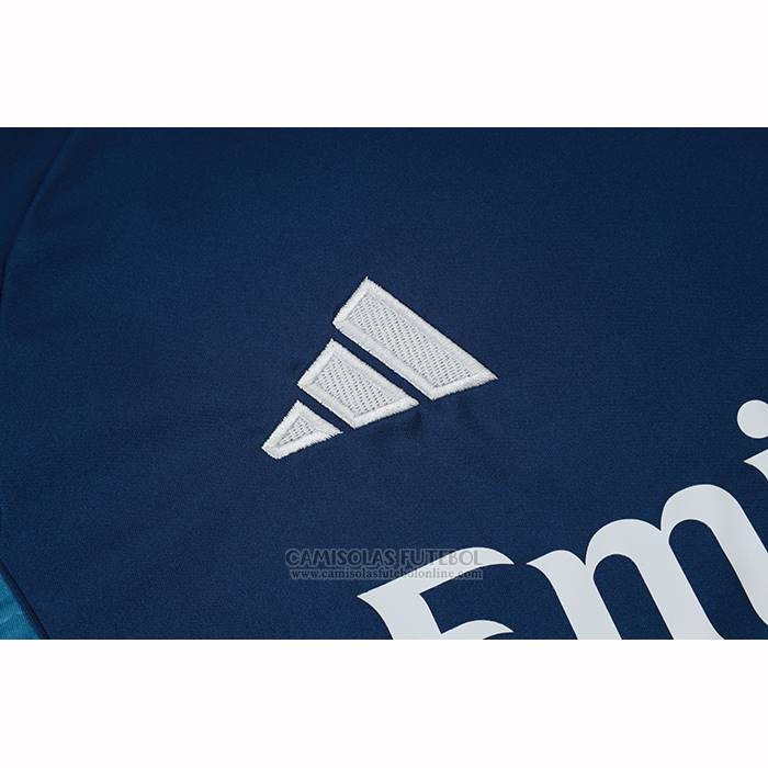 Fato de Treino Arsenal Manga Curta 2025-2026 Azul Cinza - Calcas Curta